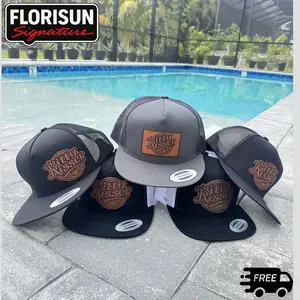 "Kitty Kisser" Statement Hat - Playful Leather Engraved Design - Purr-fect Gift for all - Florisun Signature Snapback Trucker Hat.