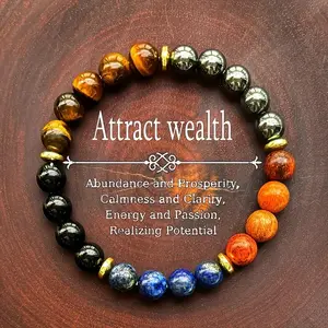 Multidimensional Money Magnet Energy Stone Bracelet | Wealth Prosperity + Potential Activation, Financial Luck & Passion Alignment
