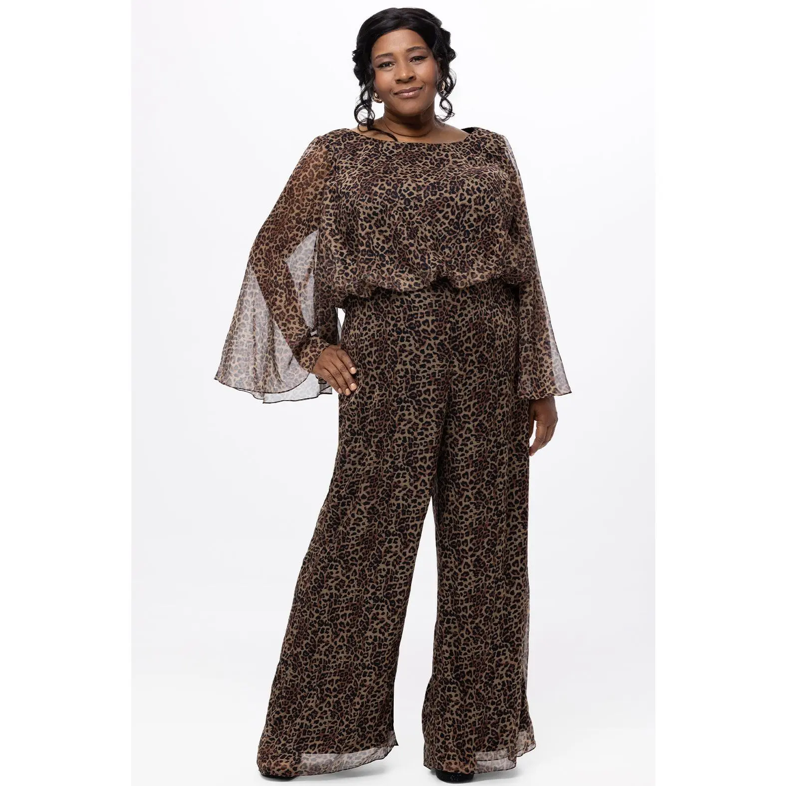 Walk on the Wild Side Animal Print Plus-Size Jumpsuit