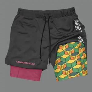 Demon Slayer Gym Shorts, Tomioka Giyu Tanjiro Zenitsu Shorts, Anime Performance Shorts, Men's Short, Anime Short, men sport short
