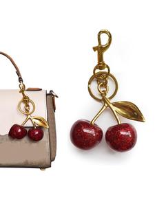 cherry design bag charm, fashionable bag keychain for women & girls, trendy all-match & exquisite bag charm for birthday gift, purse accessories, girlfriend gifts, aesthetic keychain