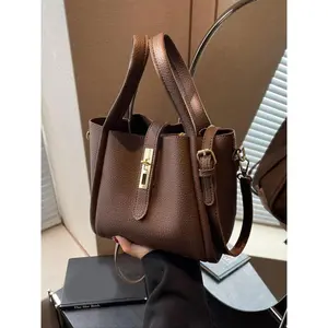 Women's elegant simple fashion handbag, fashionable retro bag, 25 fall&winter chic versatile handbag, mother-and-child bag, crossbody shoulder bag, suitable for daily and work use, commuting to work