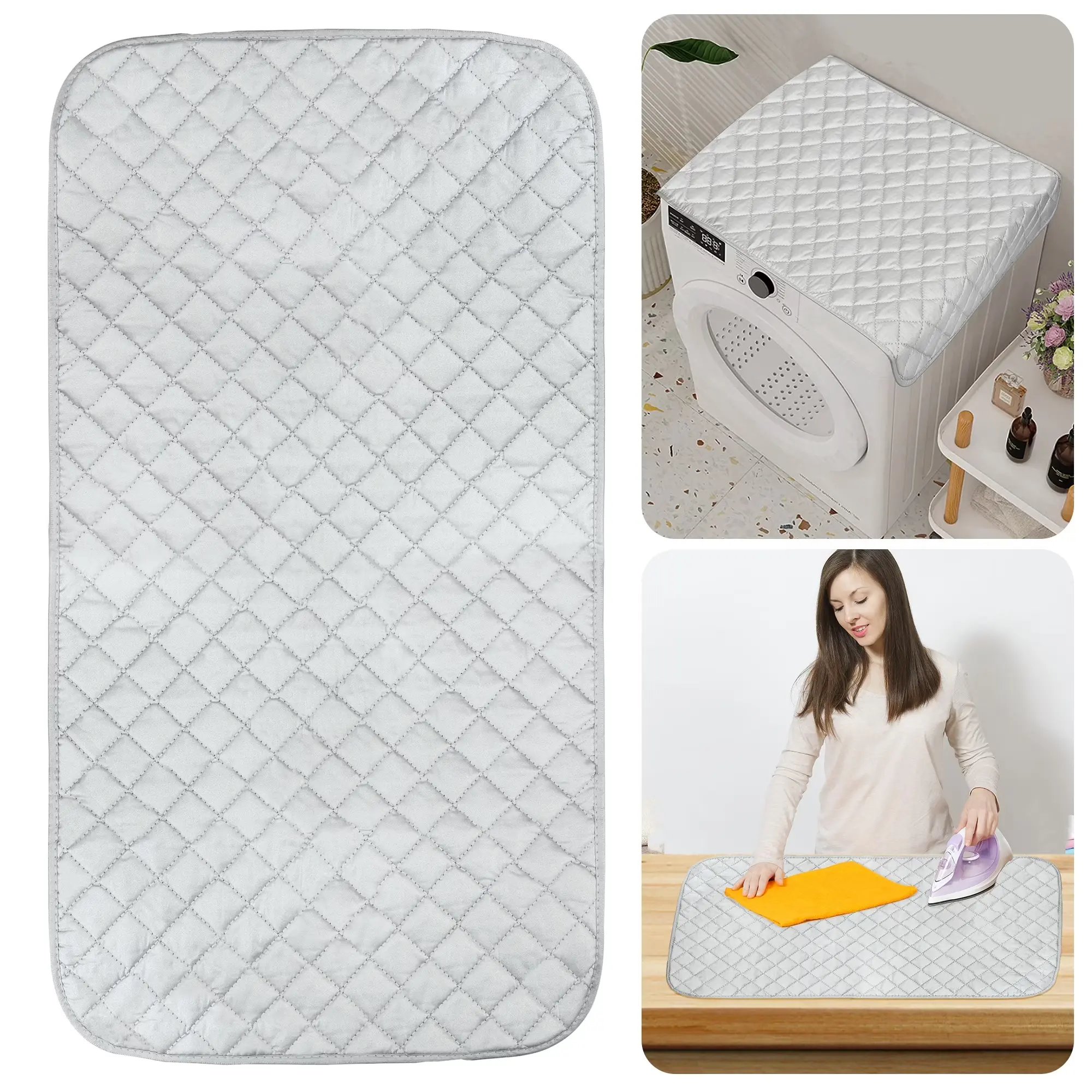 33x18in Magnetic Ironing Blanket Mat - Foldable, Heat-Resistant Laundry Pad Cover, Laundry Products Accessory for Home, Dorm, Metal Surfaces