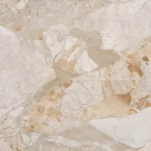 My Luxury Flooring MK GLOSSY Endmatch 17 Porcelain Tiles - 24 x 48 Inch Warm Beige Wood Look Seamless End Match Design - Glossy Finish Wall & Floor Use | 15.5 Sq-ft per box | Pallet of 10 Boxes (155 sq-ft)