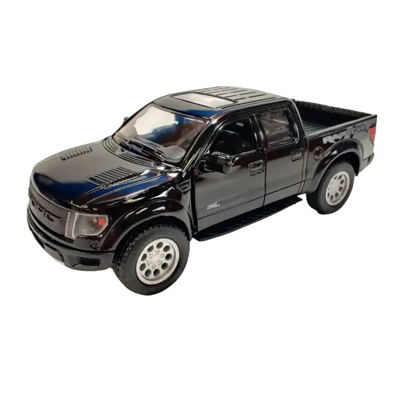 KINSMART 1:46 Scale 2013 Ford F-150 Raptor Supercrew Alloy Diecast Model Car - Unisex Collectible with Pull-Back Drive, Openable Doors, Durable Alloy-Plastic Build, Go Action, 4+ Age, L5 x W2.2 x H2 Inches