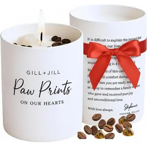 Premium Pet Memorial Candle – Paraffin-Free Soy Wax, Dog Memorial Gifts for Loss of Dog, Pet Loss Sympathy & Bereavement Gift, Rainbow Bridge Remembrance Gift for Grieving Pet Owner
