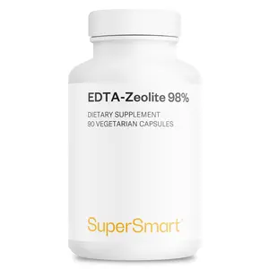 Supersmart - EDTA Zeolite 98% (Advanced Formula) - with Milk Thistle & Parsley - High Potency Supplement | Non-GMO & Gluten Free - 90 Veg. Capsules