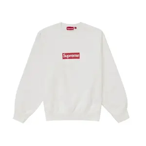 Supreme Men's Washed Box Logo Crewneck White, from StockX