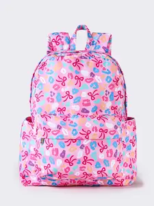Pink Bow print Girls backpack