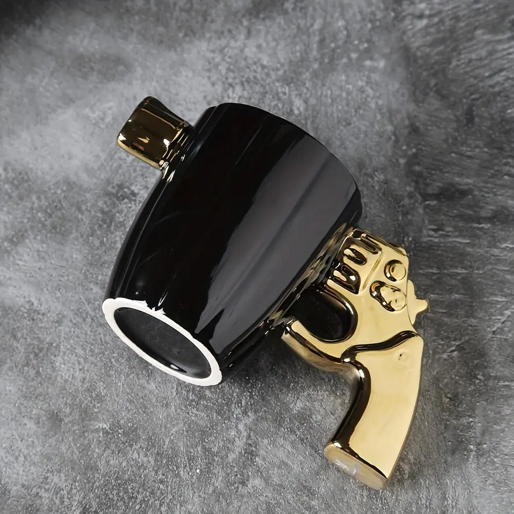 1pc Creative Pistol-Shaped Ceramic Tumbler - Personalized Drink Mug, Multicolor Options, Suitable For Daily Use, Ideal Gift For Boyfriend
