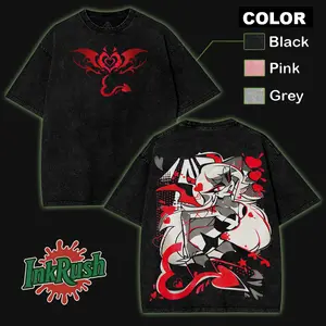 Verosika- Helluva Boss , Hazbin Hotel Wash T-Shirt,Hazbin Washed Shirt, Comic Shirt, TV Show Shirt graphic tees Menswear Top Cotton Fabric lover streetwear