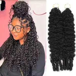 Burmese Curly Crochet Human Hair For Miracle Knots Pre-Separated 50g per Pack 40-50 Strands per Pack Knotless Boho Braids 4-5 packs For Full Head Burmese Curly With Crochet Hook