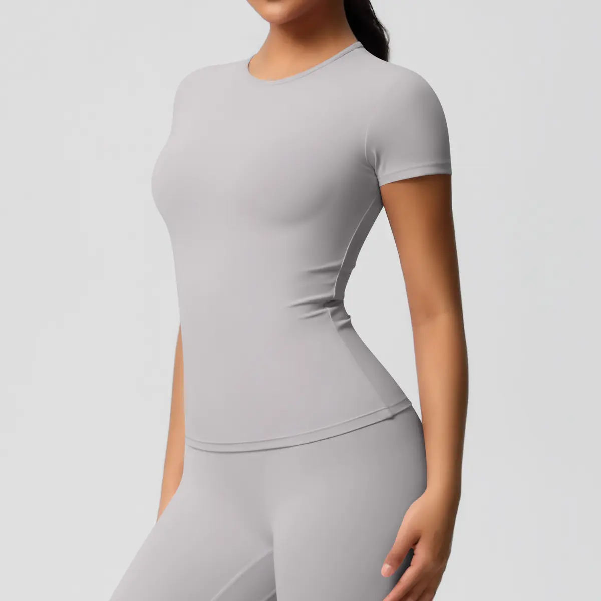 7103 Short Sleeve   Frost Grey