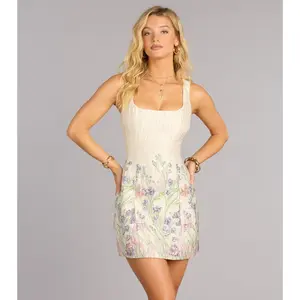 Emmie Floral Jacquard A-Line Mini Dress