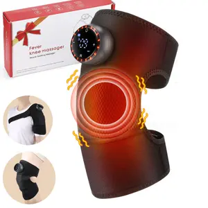 Heating Knee Massager 5 Heating Massage Hot Compress Knee Wrap 15Mins Timing USB Rechargeable