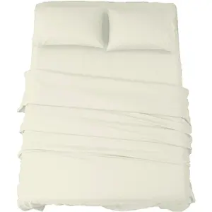 , Cooling-Sheet-Extra-Deep Pockets-4-Wrinkle Free-(Ivory, Twin XL)