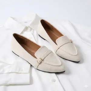 Chic Commute in Seconds!  Women's Suede Pointed Toe Loafers | Easy Slip-On Spring Flats