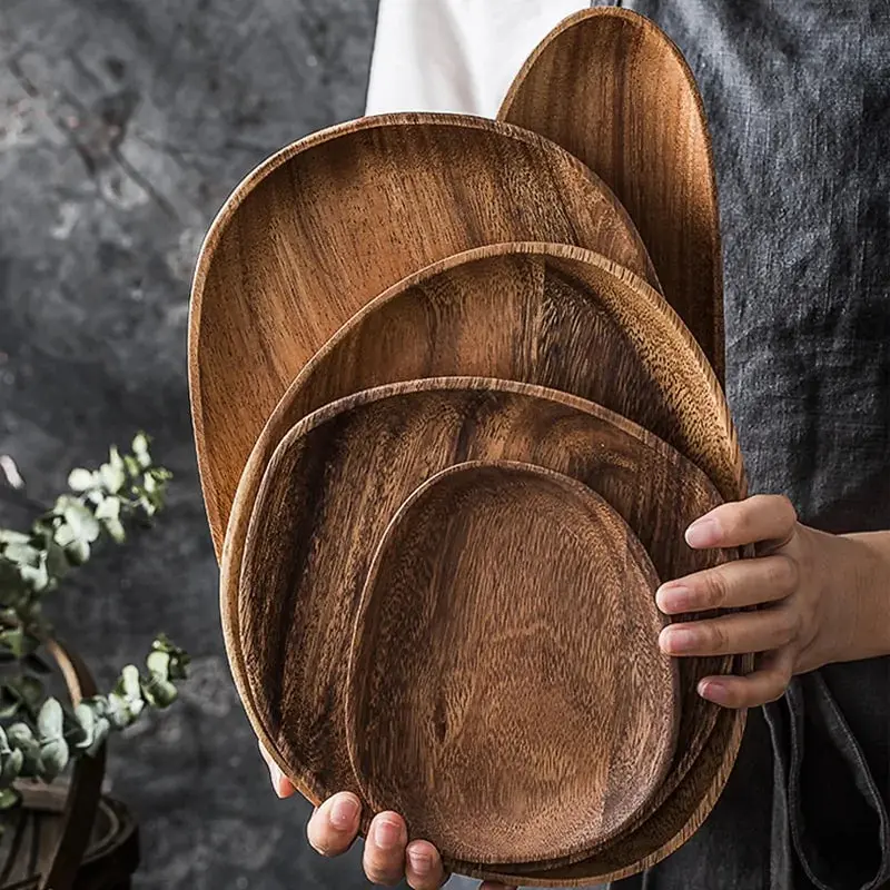 Natural Solid Wood Plates