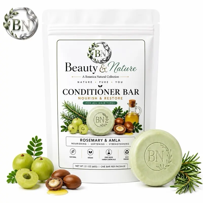 BN Rosemary & Amla Conditioner Bar – 60g Beauty & Nature | A Botanica Natural Collection