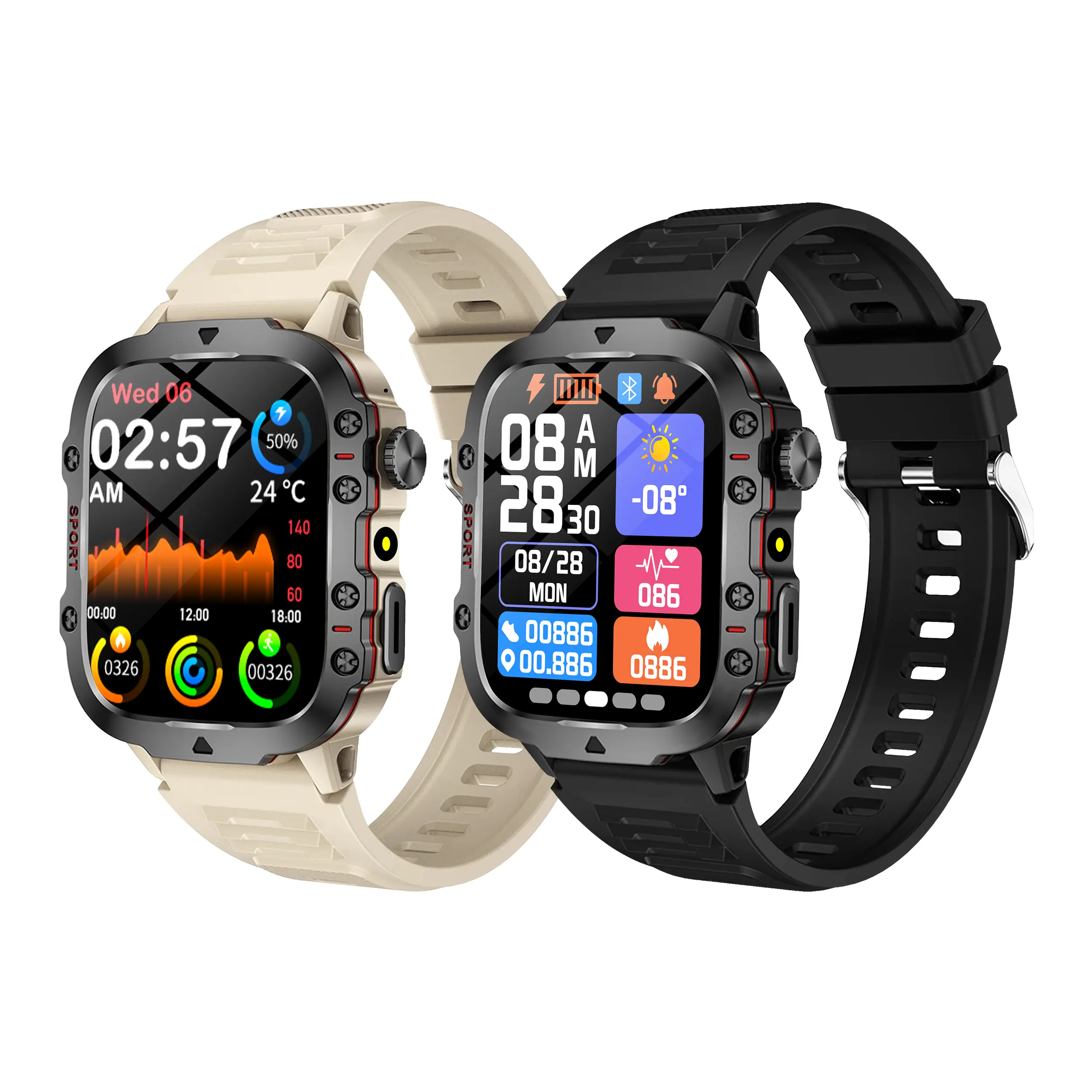 Wearable Bluetooth 5.4 Smartwatch with 240×286 TFT Display, 2-Pin Charging, and Fitness Tracking Functions