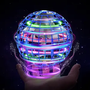 Flying Orb Ball Hover Spinner Boomerang Mini Drone LED Flying Toy Hand Controlled Cosmic Globe For Kids