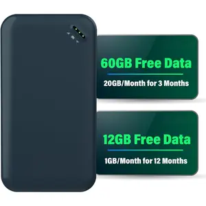 UPP 4G Mobile Hotspot with 60GB  Data &12GB  Data, Portable WiFi Hotspot for Travel in 200+ Countries, Pocket WiFi Device, No SIM Card Required, No Contract, Connect to 8 Devices