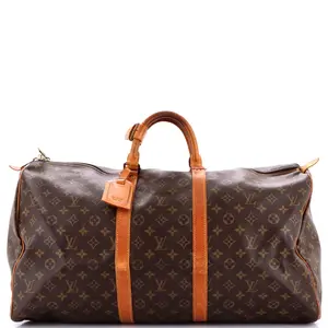 Pre-owned Louis Vuitton Leather Travel Bags Keepall Bag Monogram Canvas 55 by Rebag