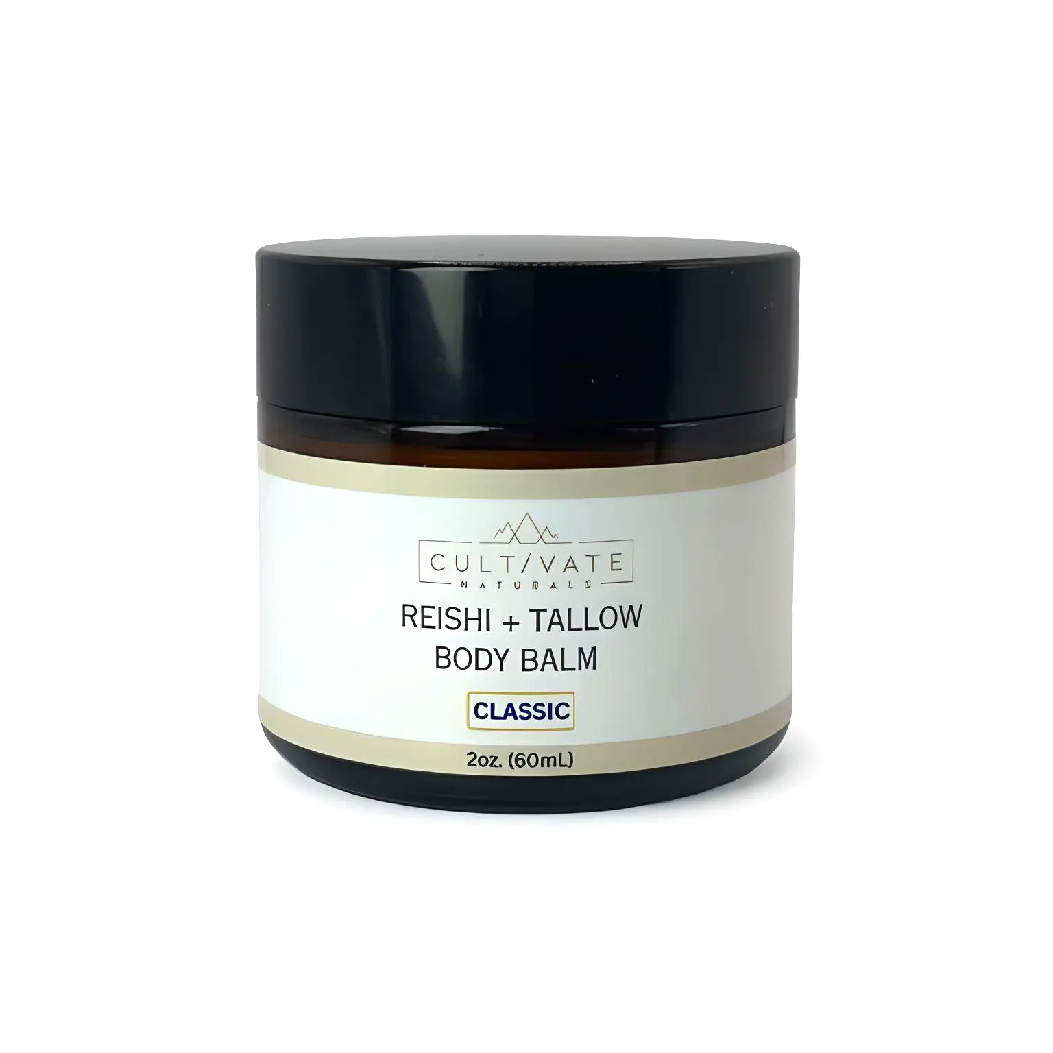 Cultivate Naturals: Reishi Tallow Body Balm - Grass-fed, Paleo, Carnivore, Non-toxic Skincare Body Care Organic Vitamins Skin Repair Sensitive Lotions Comfort