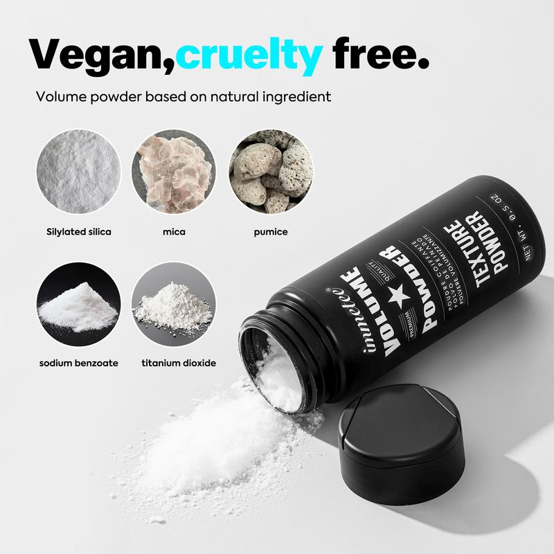 immetee Volumizing Texturizing Hair Powder – Extra Volume Hair Styling Powder, Root Lifting Style Powder, Oil Control, Matte Finish, No Residue, Texture Powder 14g