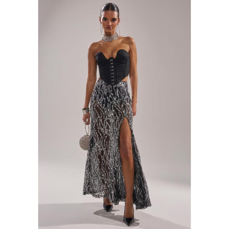 BEAUTIFUL SEQUIN MAXI SKIRT