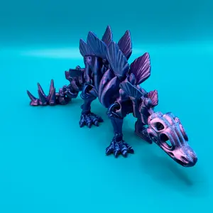 3d Articulated stegosaurus toy, desk collectable