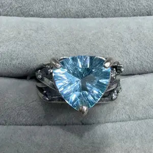 Wen(10600)gc.Blue Topaz ring（925s）