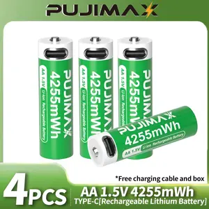 Pujimax Aa 1.5v 4255 Lithium Battery Twin Pack, Long-Lasting & Durable, Lightweight & Portable, Ideal for Emergency Backup, Home Use