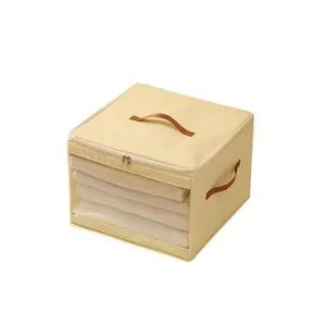 Large Capacity Thick Dustproof Clothing Storage Box, Foldable Dormitory Organizer, Home Storage Supplies, Clothes Quilt Holder