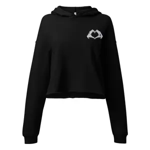 Heady Heart Hands Hoodie (Cropped & Embroidered)
