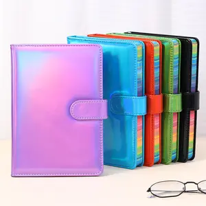 Bobo Rabbit Laser Color Edge Notebook, 352 Pages, A5 PU Faux Leather Cover, 8.39x5.7in, Ideal for Work & Note Taking, Thick Paper, Portable Notebook