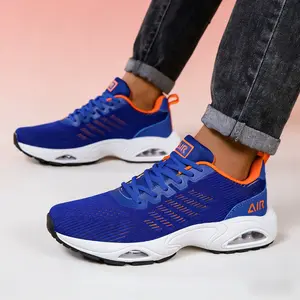 Breathable Light Shock-Dampening Non-Skid Mens Casual Running Gym Trainers BlueOrange Shoes