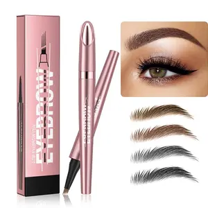 Waterproof Micro-Fork Eyebrow Pencil, Long-Lasting Brow Pen for Natural Hair-LikeStrokes, Smudge-Proof Makeup Tool for Daily Use & Soft Glam summerwins