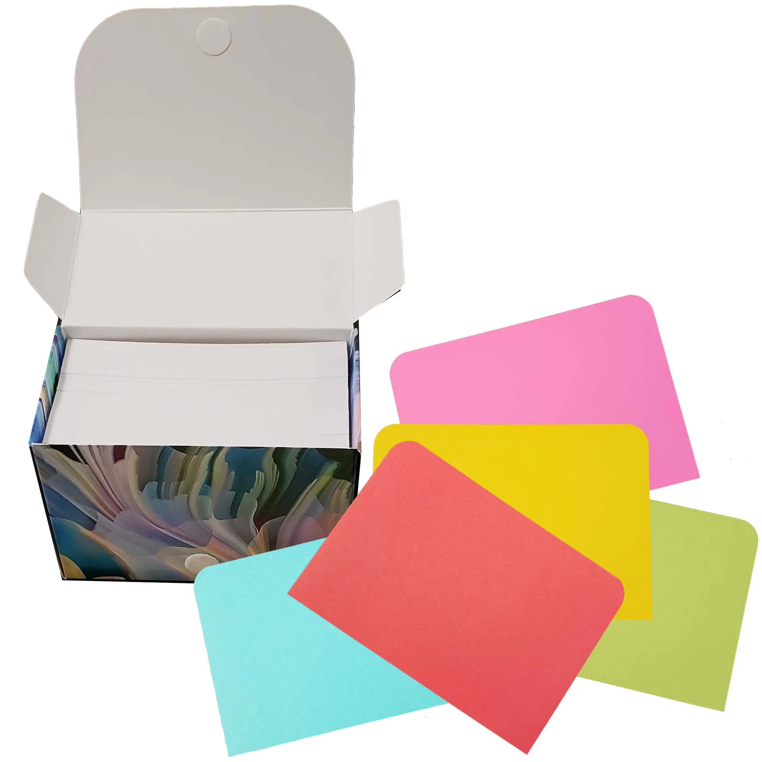 4” x 6” Blank Index Cards, 250 Count with Dividers & Storage Box