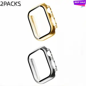 2026 New Solid PC Cover Case for  iWatch 40 41 42 44 45 46 49mm, Shockproof Protective Bumper with Screen Film, Lightweight Wearable Accessories for Daily Use