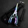 Fishing Pliers with Sheath & Lanyard, 6.3" Stainless Steel Hook Remover and Line Cutter, Split Ring Pliers with Anti-Slip Handle for Saltwater & Freshwater Fishing