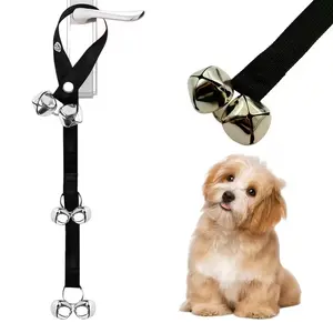 Adjustable Pet Doorbell Rope for Potty Training, 6 Metal Bell with Adjustable Chain, Durable and Easy to Use, Suitable for Large Dogs