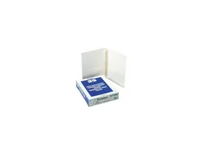 Oxford 57704 Paper Twin-Pocket Portfolio, Tang Clips, Letter, 1/2" Capacity, White, 25/Box
