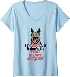 Womens Free Karen Read If Chloe Bit You Must Acquit Free Karen Read V-Neck T-Shirt