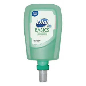 Dial Professional DIA 1 Litre Basics Hypoallergenic Soap Foaming Hand Wash Refill Fit Touch Free Honeysuckle, Green