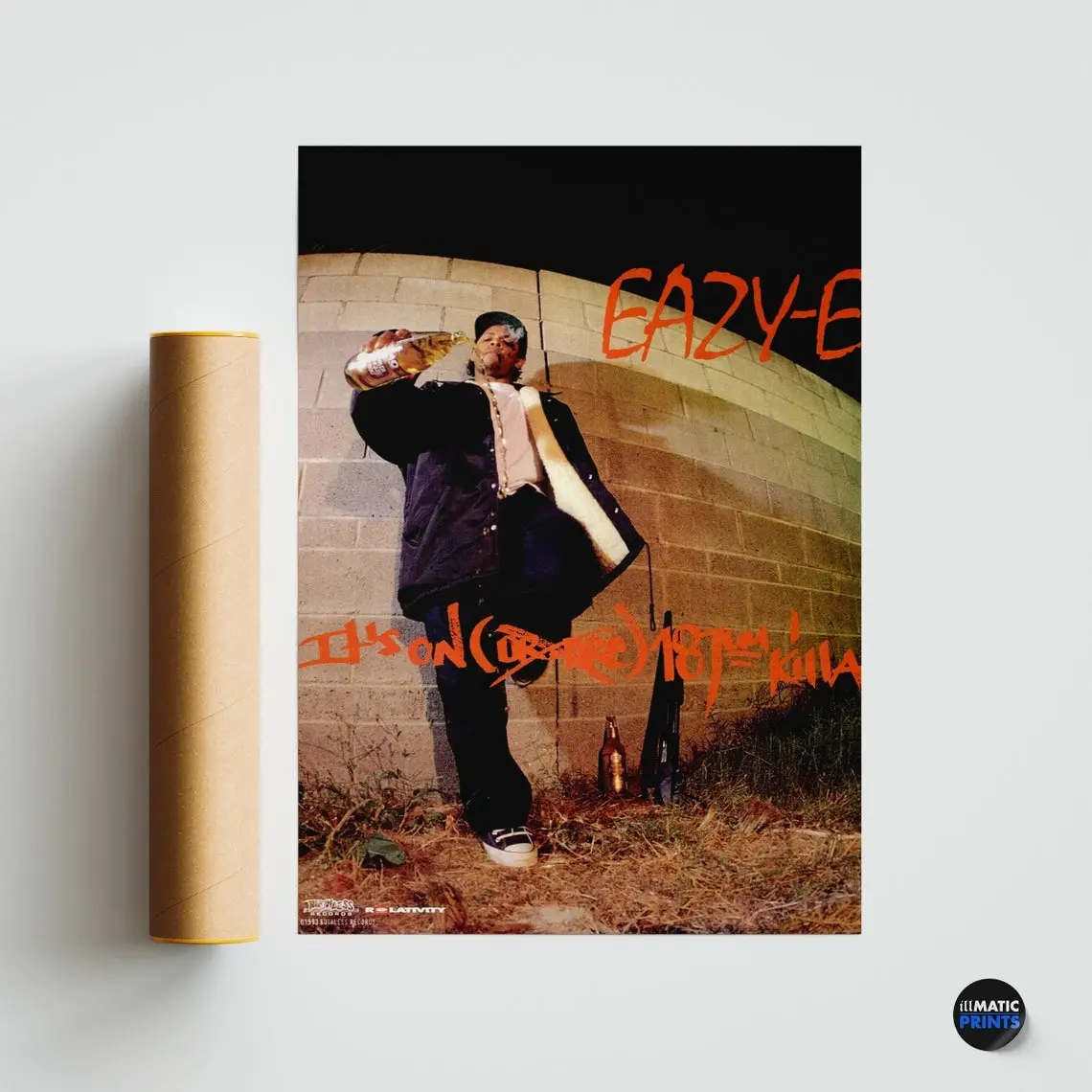 Rare Eazy-E - 187um Killa Album Vintage Poster - 90s Hip Hop Rap Memorabilia, 90s hip hop poster, nwa, eazy e poster