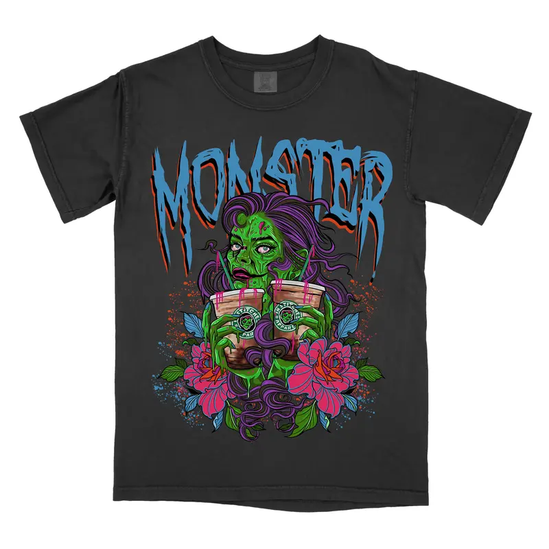 Iced Coffee Monster - Comfort Colors Graphic Tee Menswear