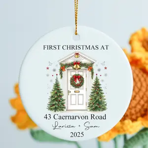 Personalised First Christmas in Our New Home Ornament,New Home Bauble,New Home Christmas Ornament 2025, Happy New Home Gift,New Home Decor