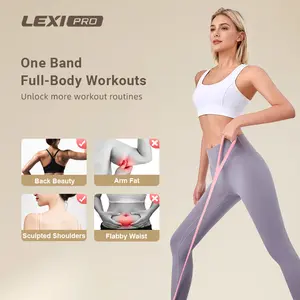 Figure 8 Resistance Bands for Women LEXI 8 Shaped TPE Expander Band for Arms Chest Home Gym Yoga Equipment Quick Workout for Muscle Toning Physical Therapy