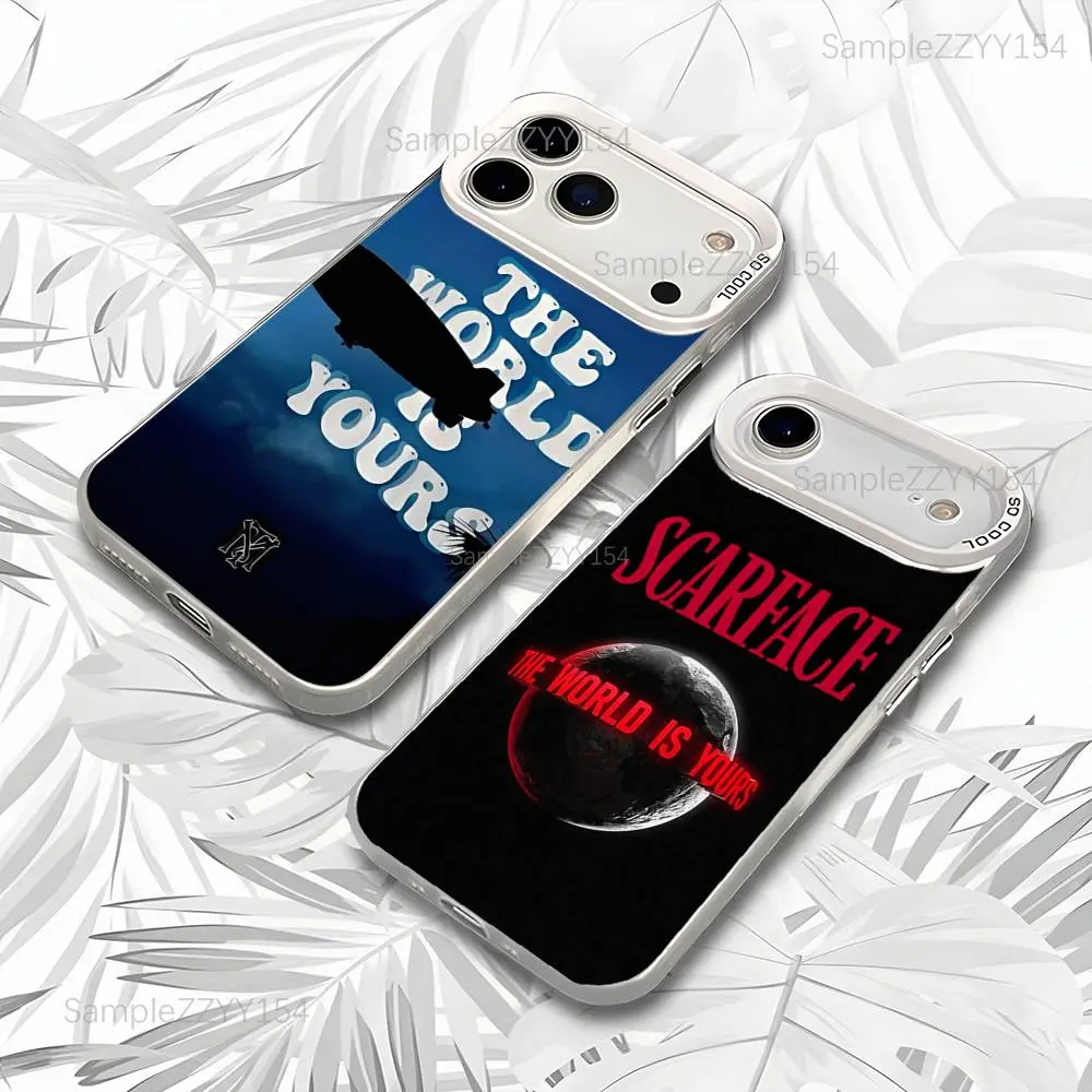 Scarface "The World Is Yours" IMD Matte White Colorful Animal TPU Phone Case - Personalized, Shockproof Protection, Full Coverage Mobile Accessory for iPhone 17,16,15,14,13,12,X,8,Pro,Max,Plus,E,SE4,Air,Mini